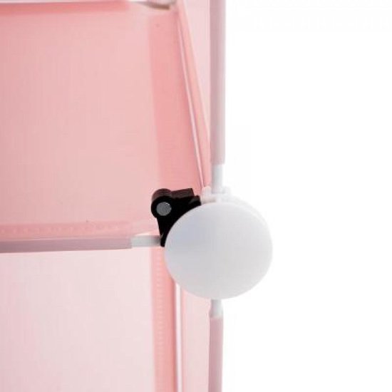 Meuble de rangement Atmosphera rose à 6 compartiments