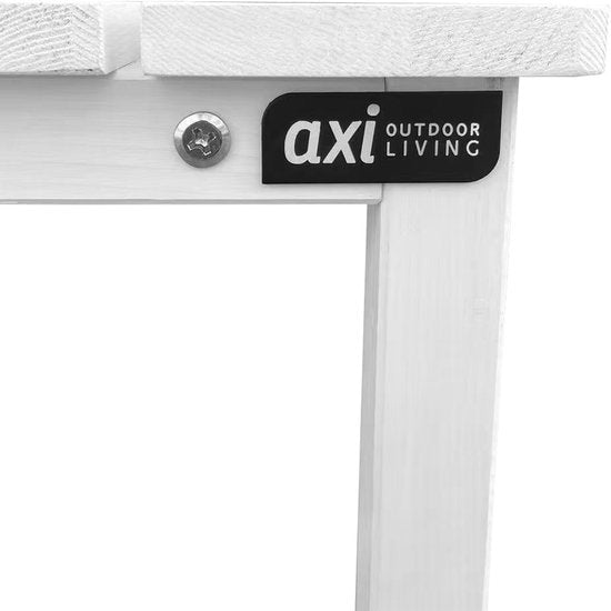 Table d'appoint AXI Tess blanche – Petite table de jardin en bois – Carrée – 40,5 x 40,5 x 46 cm – Bois de pruche 100 % certifié FSC – Pour le jardin, la terrasse et le balcon