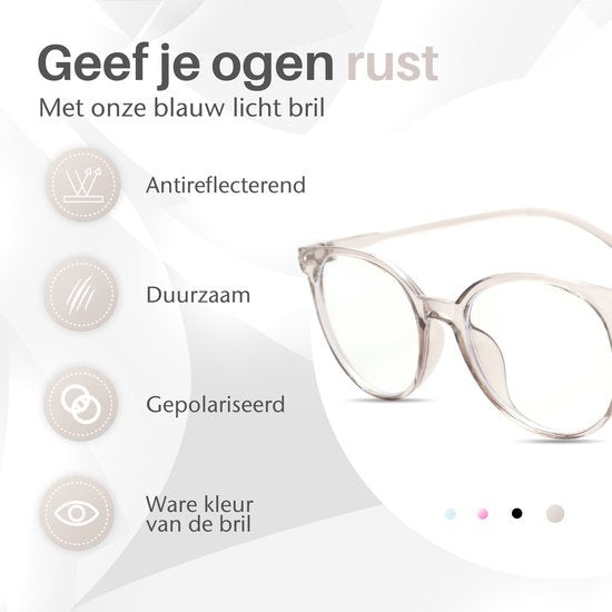 LC Eyewear Lunettes d'ordinateur - Lunettes à lumière bleue - Lunettes à lumière bleue - Lunettes d'affichage - Unisexe - Transparent