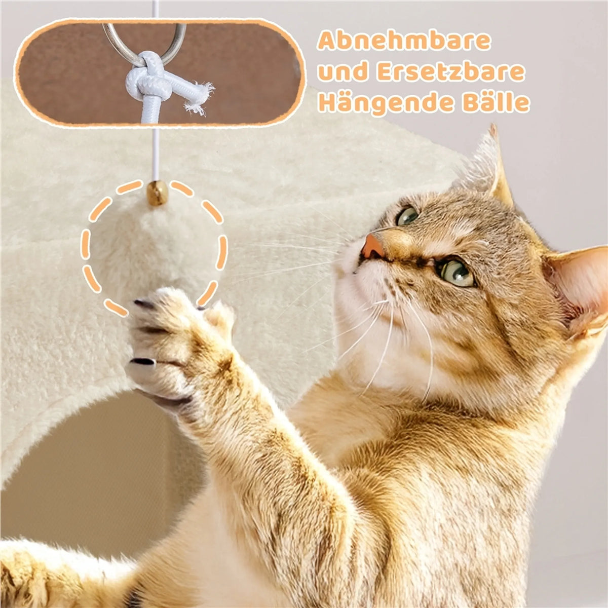 Yaheetech Cat Post With 2 Cat Houses - Fitted With Sisal Scratching Post And Scratching Board And Viewing Platform - For Small And Medium Cats - Beige Plush And Particleboard - 60 x 45 x 106 cm