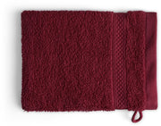 Gants de toilette DoubleDry Hotel 16 x 21 cm – Lot de 6 – 100 % coton 500 g/m² – Doux et absorbants – Rouge bordeaux