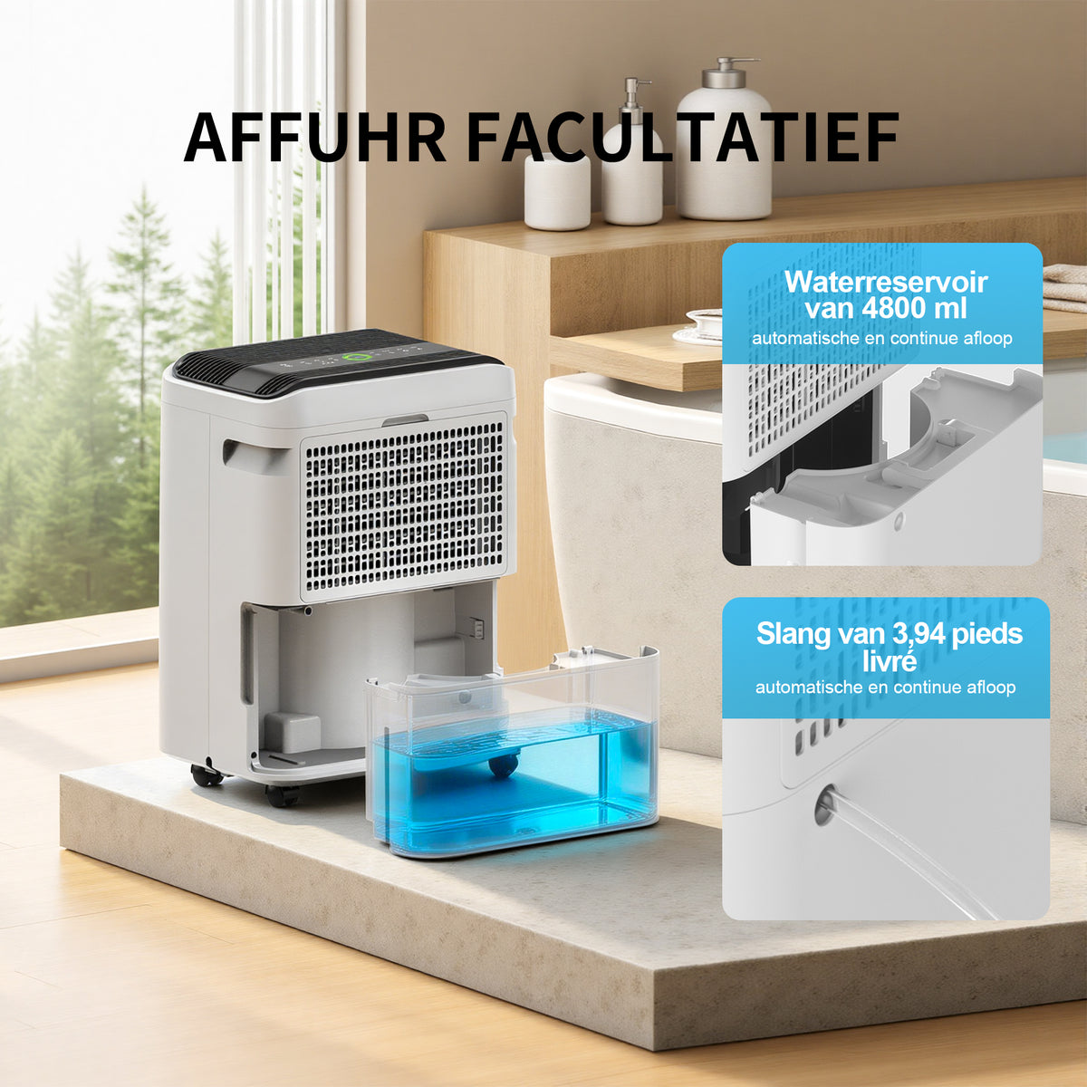 Déshumidificateur ELECCI - 25 l/jour - réservoir de 4,8 litres