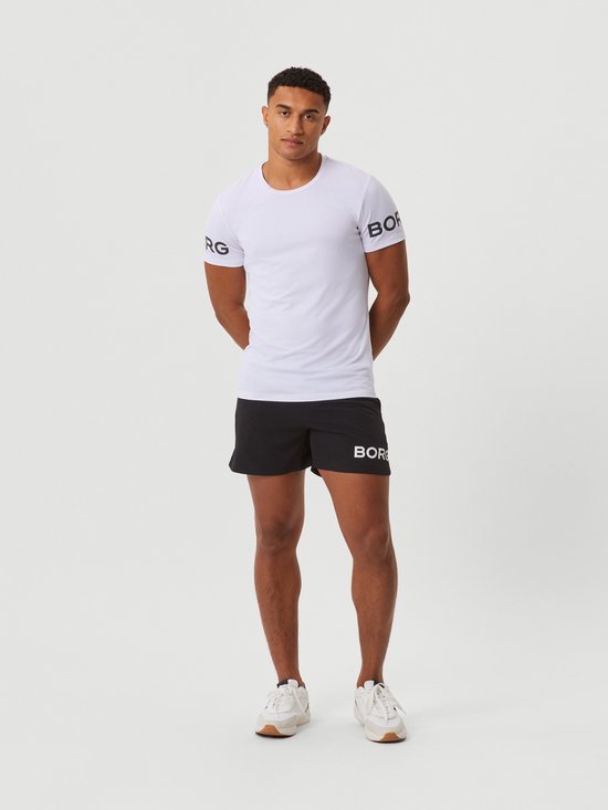 T-shirt de sport Björn Borg pour homme à manches courtes - Blanc - Polyester recyclé - Taille M