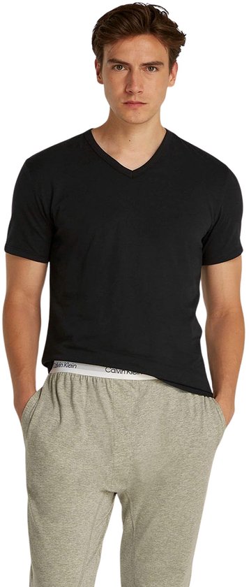 T-shirts Calvin Klein SS à col en V pour homme (lot de 3) - Taille L