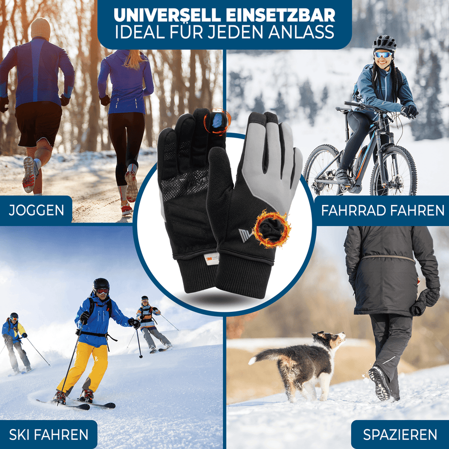 MIVELO THERMO-FIT Gants d'hiver - Polaire thermique & 3M Thinsulate - Unisexe - Taille M