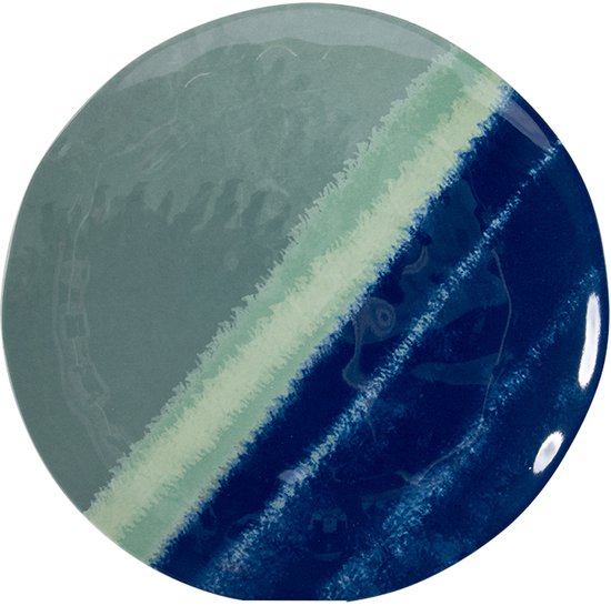 Bo-Camp - Vaisselle - Halo - Bleu/Vert - 12 pièces