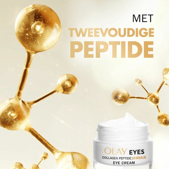 Olay Collagène Peptide 24 Max - Crème pour les yeux - Au collagène peptide et à la niacinamide - Sans parfum - 15 ml