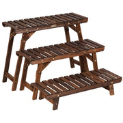 Support de plantes en bois Coast - 3 couches - 70 x 25 x 14 cm - Bois d'épicéa