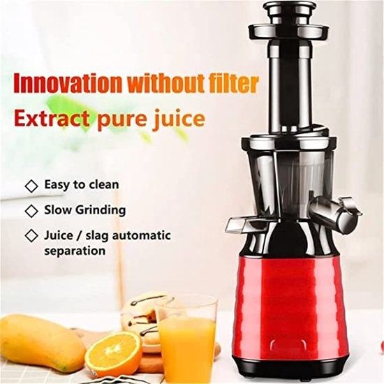 Fuegobird Slowjuicer - Pour fruits et légumes - 800ml - Rouge