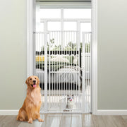 Barrière de sécurité Coast pour animaux - barrière de sécurité extra haute - réglable sans perçage - blanche 77-104 x 150 cm