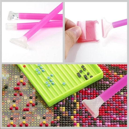 Rubye Cire à peindre diamantée - Peinture diamantée adultes - Peinture diamantée enfants - Accessoires de peinture diamantée - 50 pièces