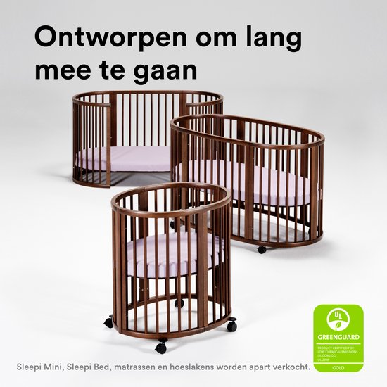 Tige Stokke Sleepi Drape Rod V3, Warm Brown - Fabriquée en hêtre massif - Compatible avec les modèles Stokke Sleepi Bed et Mini