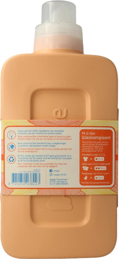 Adoucissant Seepje au bois de santal et à la pêche - 30 lavages - 750 ml