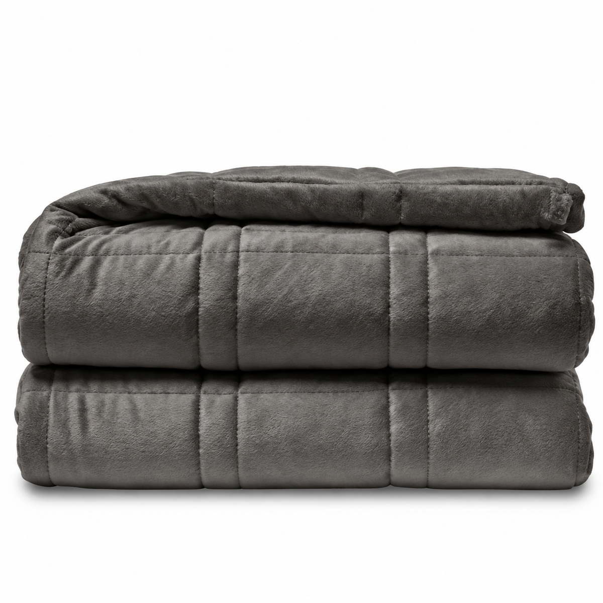 EL Life Couverture lestée 7 kg - Velours et polaire Sherpa Couverture lestée OEKO-TEX - Couverture lestée 135 x 200 cm - Couverture lestée - Gris