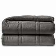 EL Life Couverture lestée 7 kg - Velours et polaire Sherpa Couverture lestée OEKO-TEX - Couverture lestée 135 x 200 cm - Couverture lestée - Gris