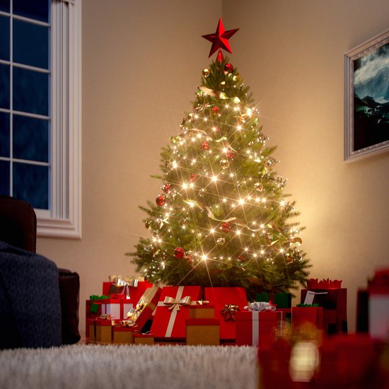 Casaria Artificial Christmas Tree - Metal Base 180cm 613 Points - Included Stand - Green