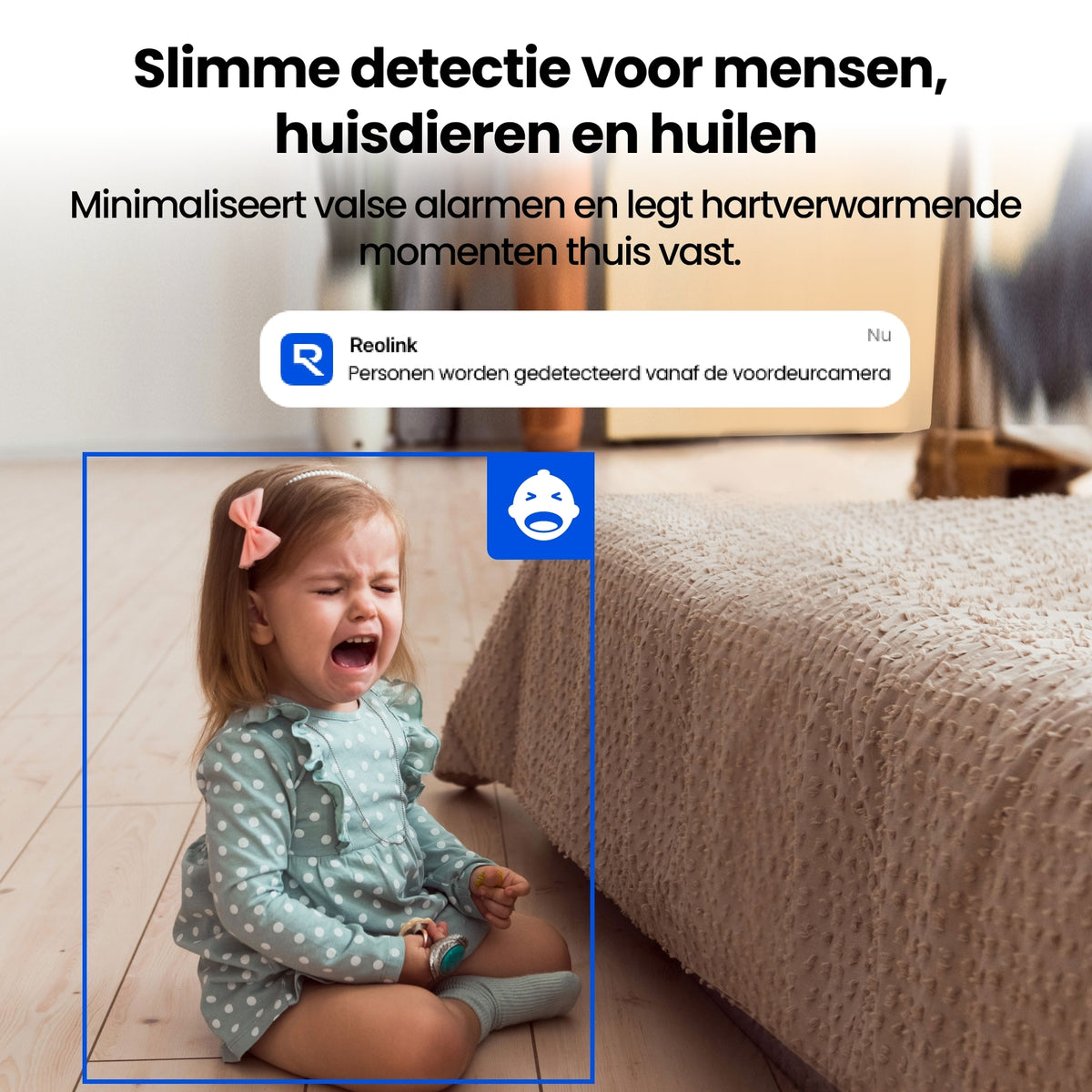 Caméra Wi-Fi d'intérieur Reolink E321 avec fonction panoramique et inclinaison - 3 MP - blanche