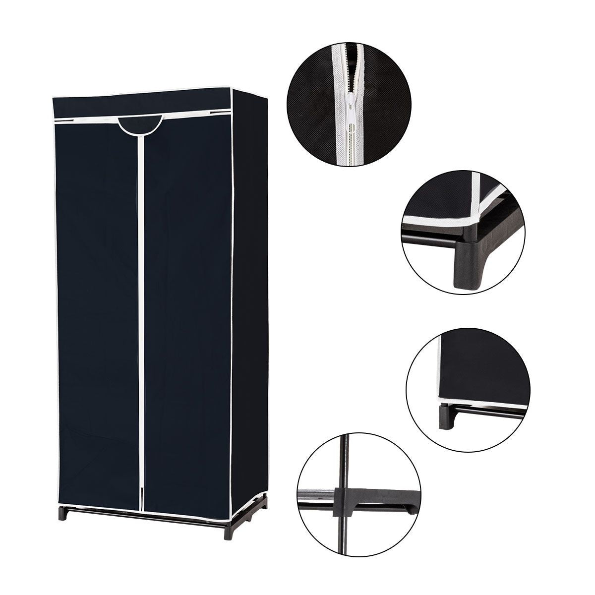 Penderie portative et autoportante - Pliante avec housse imperméable en tissu non tissé