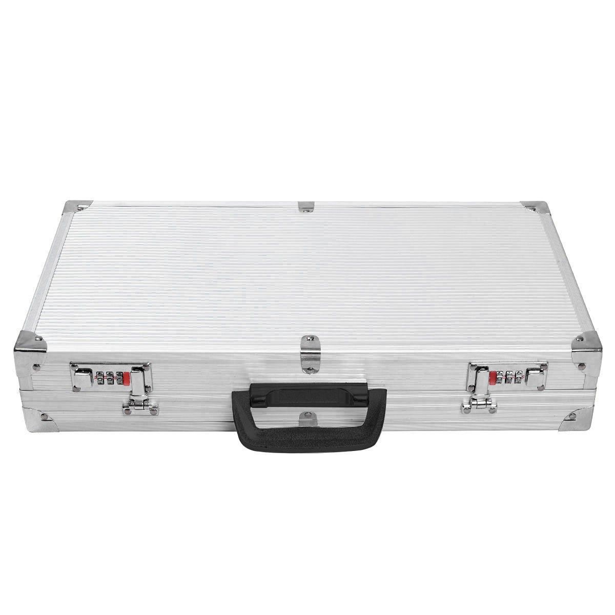 Mallette pour fusil Coast - cadre en aluminium - avec serrures à combinaison - argent 47 x 25 x 8,5 cm