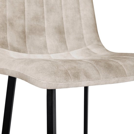 Multifurn - Chaise de salle à manger « Minsk » (velours, taupe, lot de 2)
