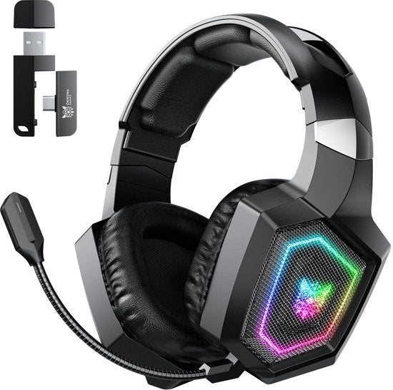 Casque Onikuma GT806 : filaire et sans fil, arceau, gaming, Bluetooth, noir