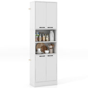 Meuble de cuisine Coast - MDF & bois - 56 x 30 x 190 cm - Blanc