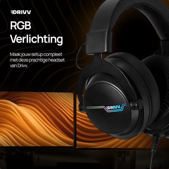 Drivv. PRO Gaming Headset with Microphone - Casque de jeu - Convient pour PS4, PS5, Xbox One, Xbox Series et PC