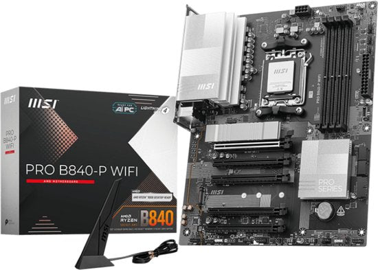 MSI PRO B840-P WIFI - Carte mère ATX - Socket AM5 - AMD B840 - DDR5 - Realtek 7.1 - Wi-Fi 7 - LAN 2,5 Gb