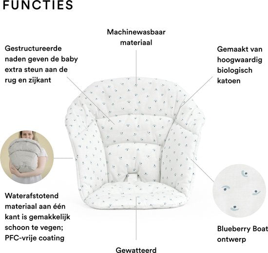 Coussin Stokke® Clikk™ Blueberry Boat