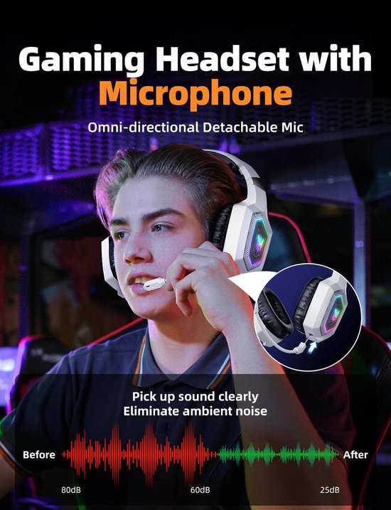Casque Onikuma GT806 : filaire et sans fil, arceau, gaming, Bluetooth, noir