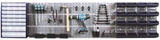 Panneau à outils Raaco - Avec commode, bacs et crochets - 42 pièces