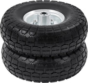 Yaheetech - Lot de 2 roues en PU massif - Ø 255 x 80 mm - Roues de diable anti-crevaison avec axe de 16 mm