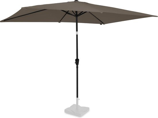 Parasol VONROC Premium Rapallo 200 x 300 cm – Parasol résistant – Inclinable – Toile anti-UV – Taupe – Housse de protection incluse