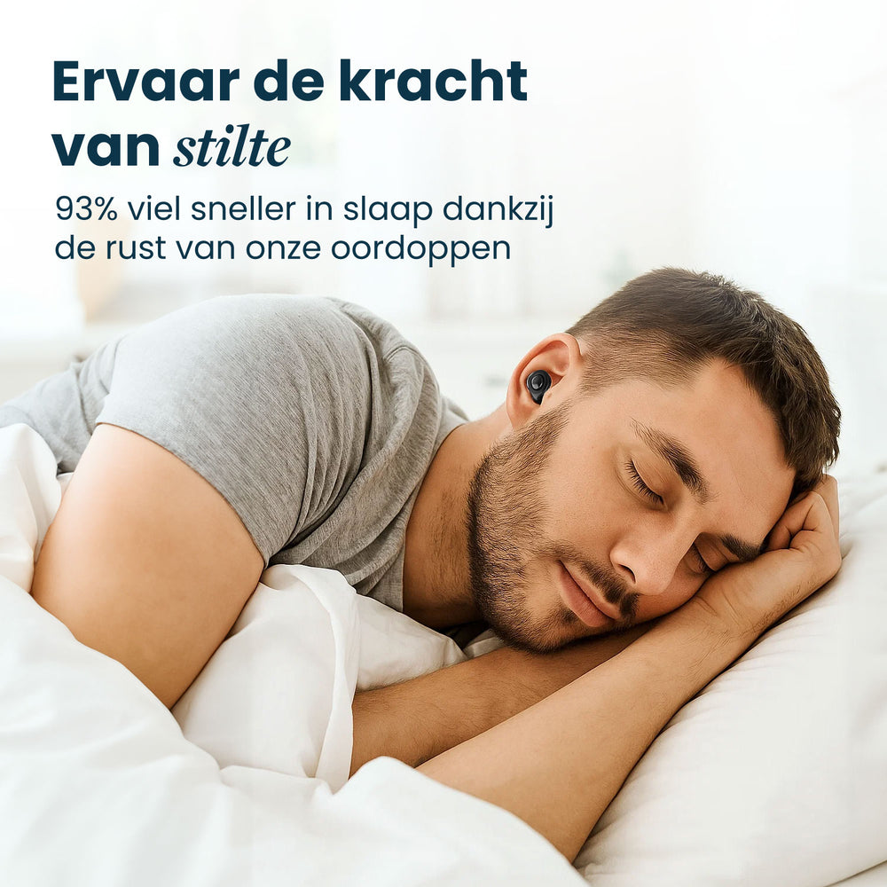 Bouchons d'oreille Dreamcare Silent Sleep - Noir - Réduction du bruit jusqu'à 33 dB - 4 tailles incluses