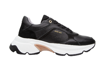 Baskets Nubikk Ross Jaden II pour femme - Noir combiné - Cuir et nubuck - taille 37