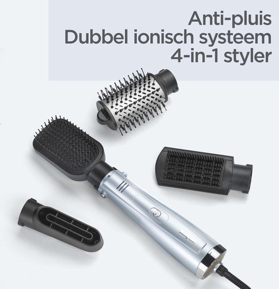 Brosse-sèche-cheveux 4 en 1 BaByliss Hydro Fusion AS774E - 1 000 W - Système ionique double - Appareil multifonction avec 4 embouts - Jet d'air froid