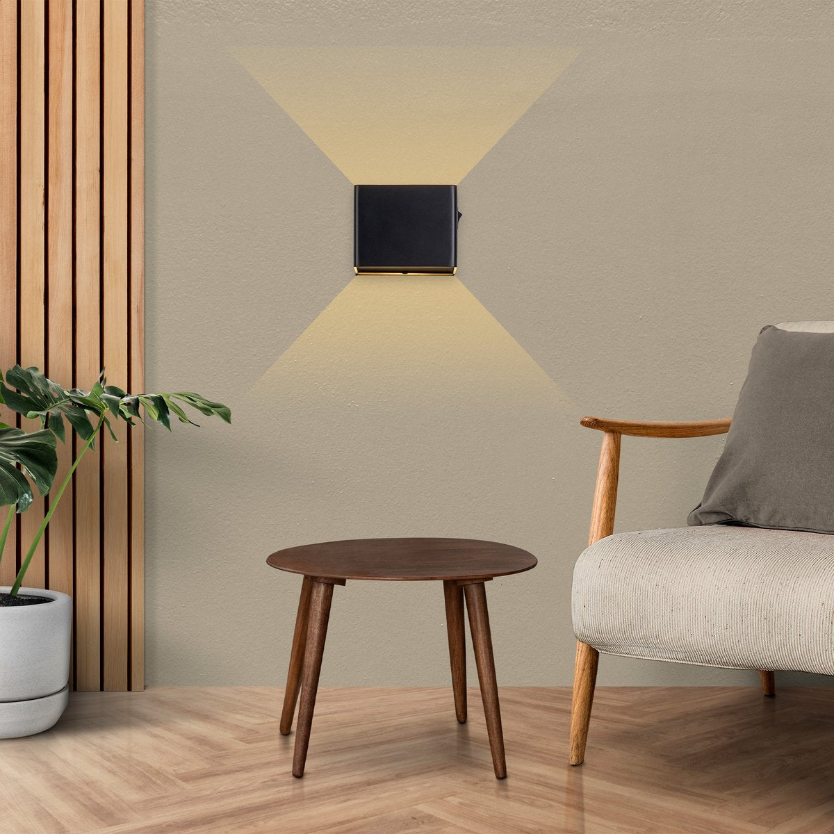 Techvavo® Applique murale rechargeable noire - 1 pièce - 19x4x1.8 cm - Détecteur de mouvement intelligent - Pour l'intérieur - Rechargeable par USB - Sans fil - Salon, salle de bain, chambre à coucher