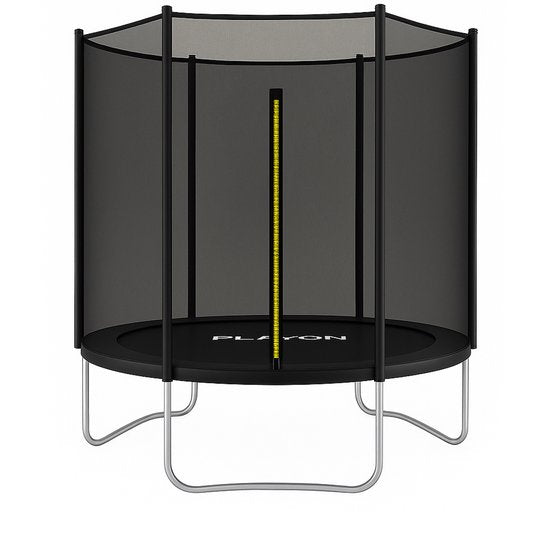 Trampoline Playon - Trampoline avec filet de sécurité - Trampoline pour enfants - Ø 183 cm – Protection latérale incluse – Résistant à l'eau et aux UV - Noir