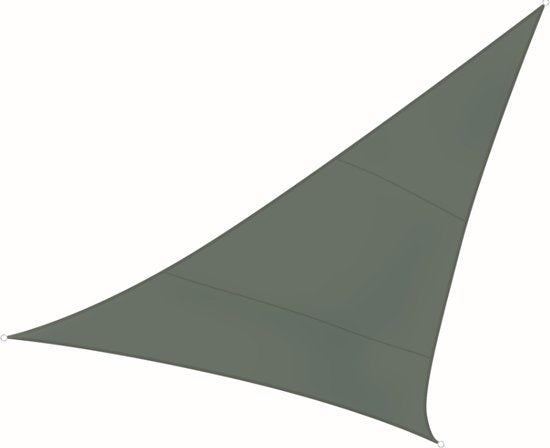 Perel Toile d'ombrage, hydrofuge, 5 x 5 x 5 m, 160 g/m², polyester, triangle, vert-gris