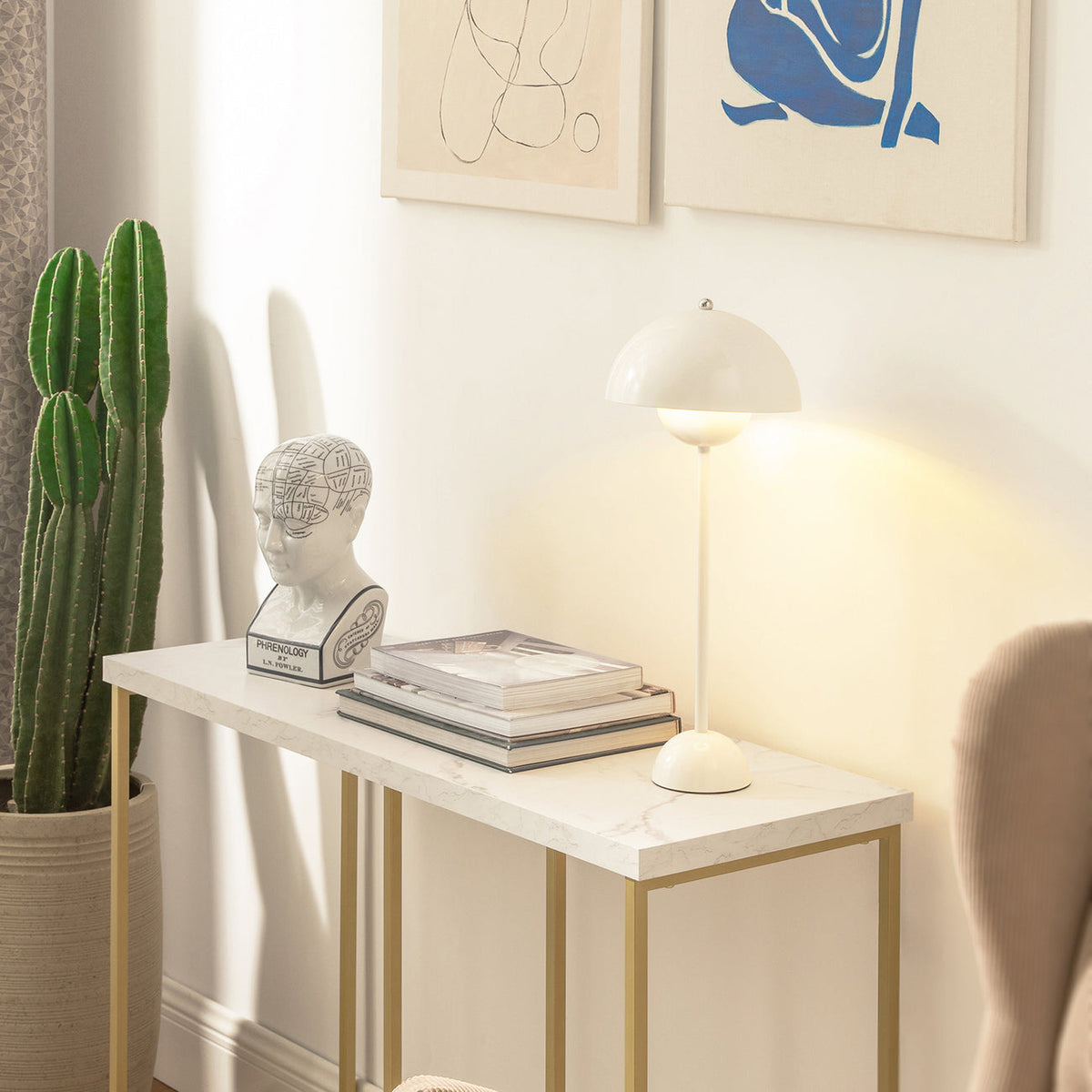 SoBuy Table d'appoint - Haute qualité - Structure en fer - 100 x 40 x 80 cm