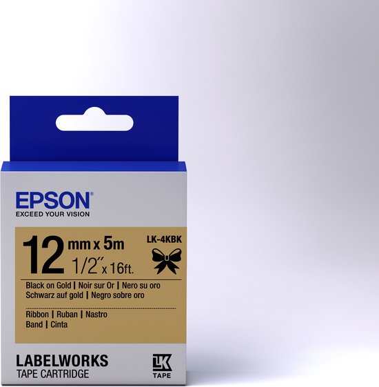 Etiquettes pour imprimante Epson C53S654001 Or Noir
