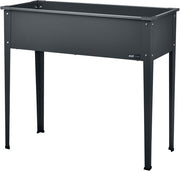 Jardinière surélevée en métal AXI – Jardinière de potager en métal sur pieds 100 x 30 x 80 cm – Avec drainage – Potager surélevé – Acier thermolaqué – Jardinière pour jardin et balcon