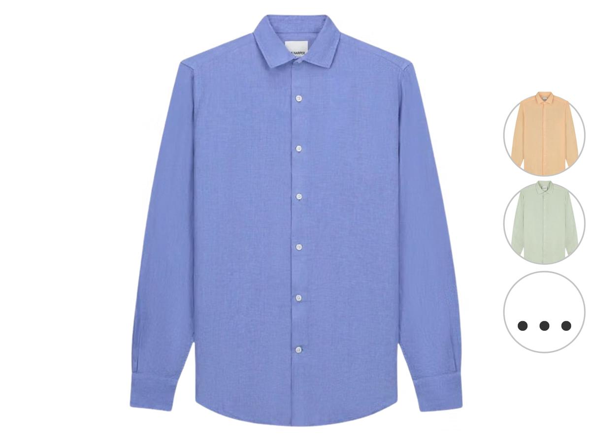Chemise en lin Van Harper - Coupe régulière - taille M - Framboise
