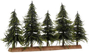 House of Seasons : tronc décoratif avec sapins de Noël artificiels - L 80 x H 40 cm - Vert