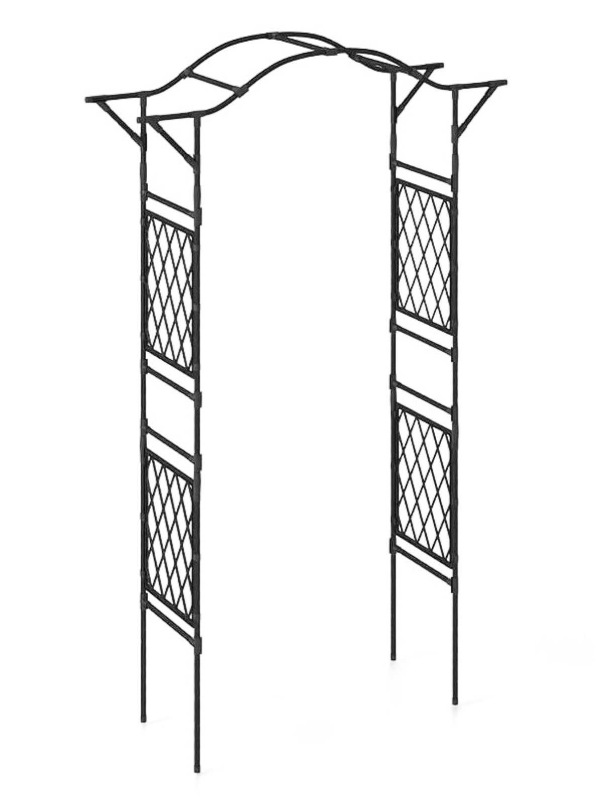 Coast Arche à roses en métal - treillis pour plantes de jardin - arche de porte - noir - 170 x 39 x 210 cm