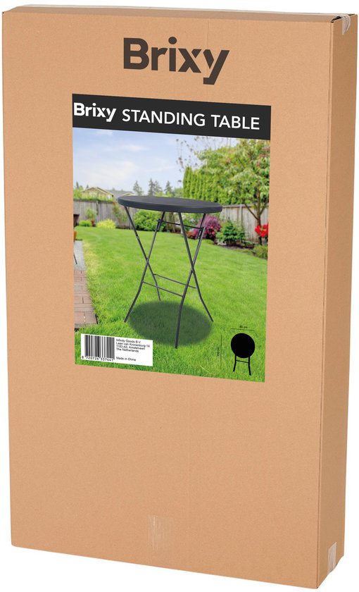 Brixy 2x Sturdy Black Bartables - Table de fête - robuste et résistante aux intempéries - pliable - 80cm x 110cm - Party