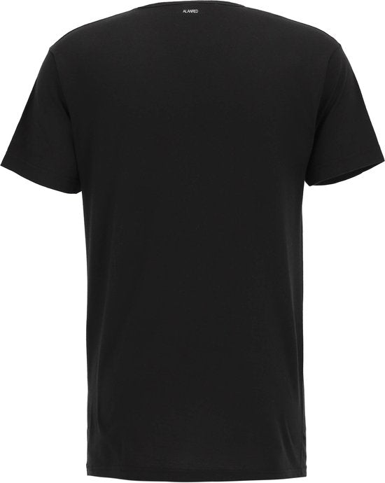 T-shirt Alan Red Vermont - extra long - col en V - noir