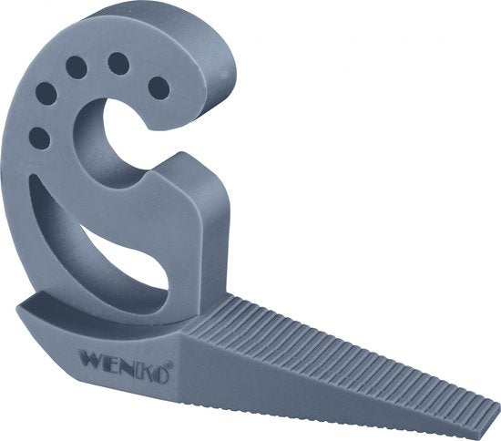 Wenko Butée de porte Multi-stop 11,8 x 7,7 x 2,5 cm, TPR, bleu