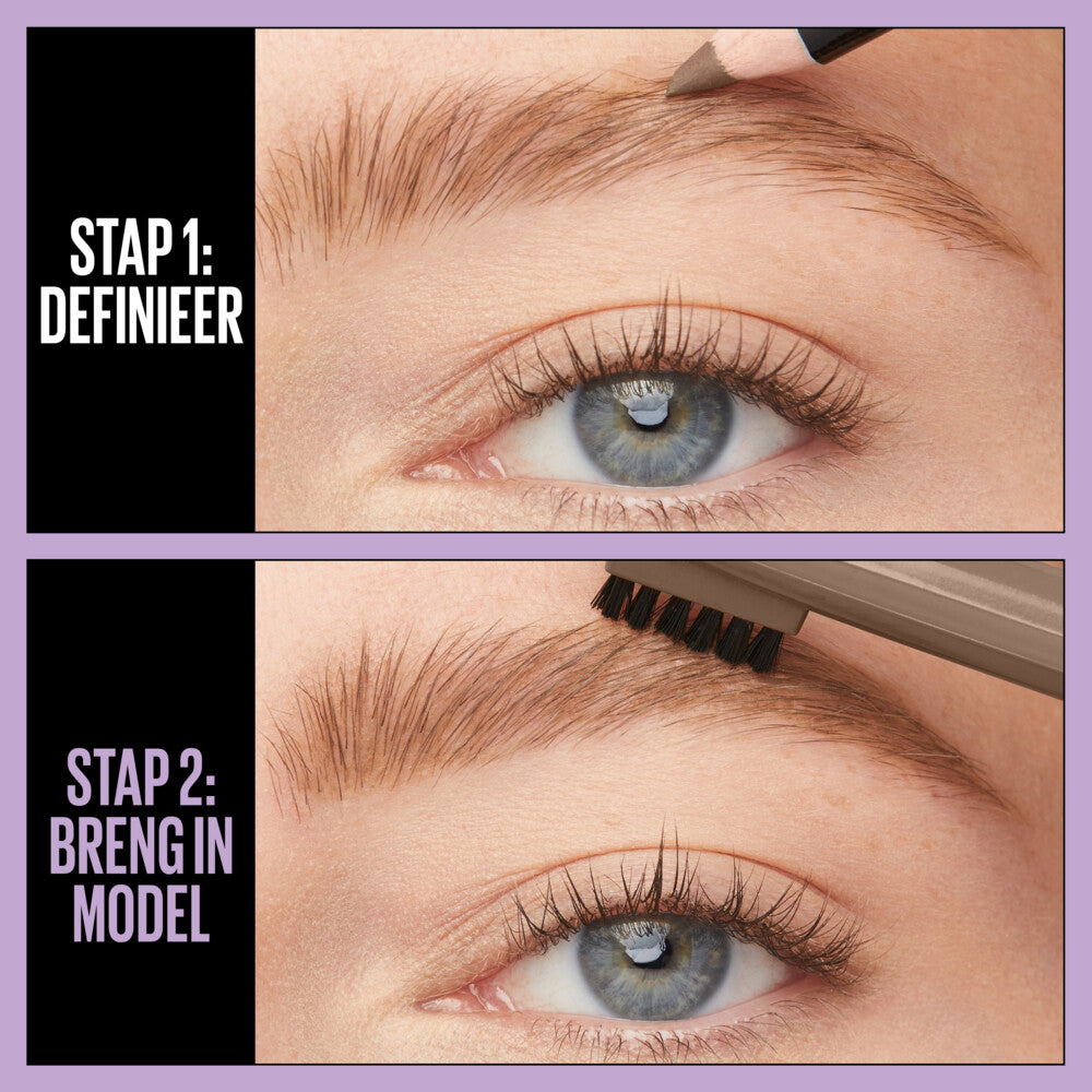 Crayon à sourcils Maybelline Express Brow - 01 Blonde - À tailler, avec brosse - Formule à base de cire