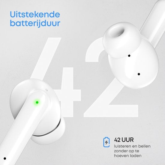SoundFront Pro Wireless Earbuds - Ecouteurs Bluetooth - Earpods - Convient à Apple et Android - Blanc